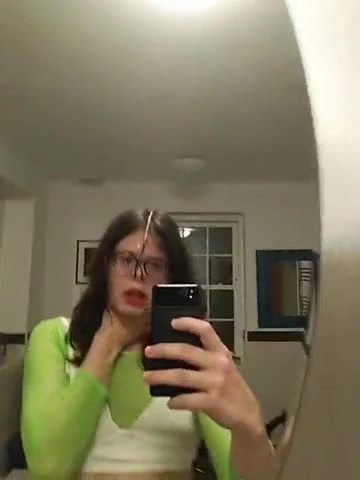 Sissy slap herself