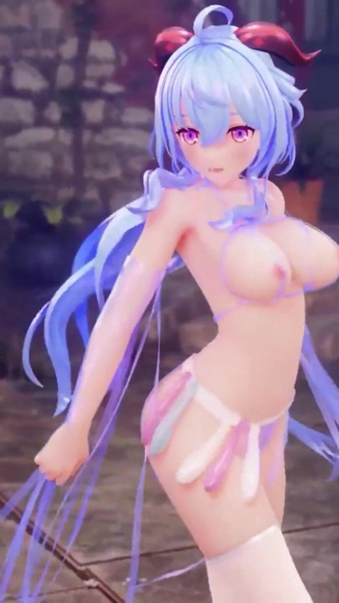 [MMD] Thunderbolt beautiful girl R18 pregnancy obscene miniskirt anal plug + EEVEE boutique naked dance | Clip 1