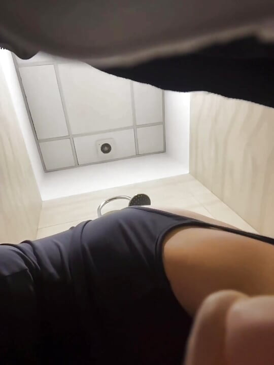 Squirting and Ride the Dick in the Public Bathroom