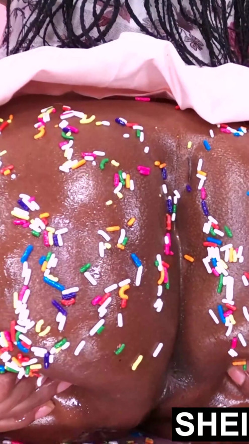I'm Winking My Sweet Sprinkles Coated Tiny Booty Hole, Pussy Closeup Asshole Erotica Fetish, Young Busty Ebony | Clip 3