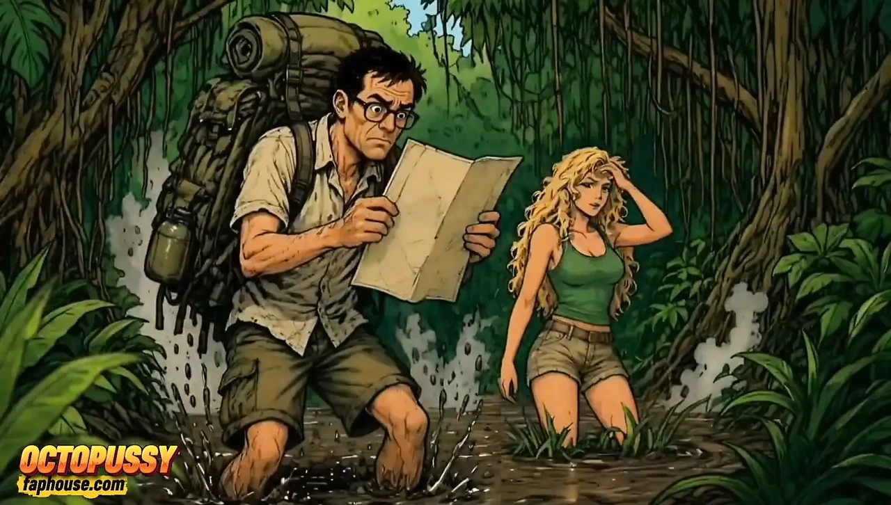 Jungle Cuckold. While the Husband Was Looking for the Trail Jungle, the Black Guy Was Fucking His White Wife