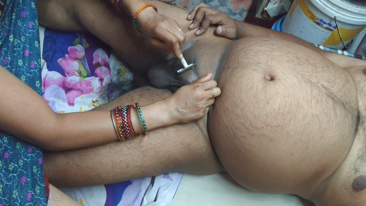 He had his pubic hair cleaned by his neighbors' wife and enjoyed the