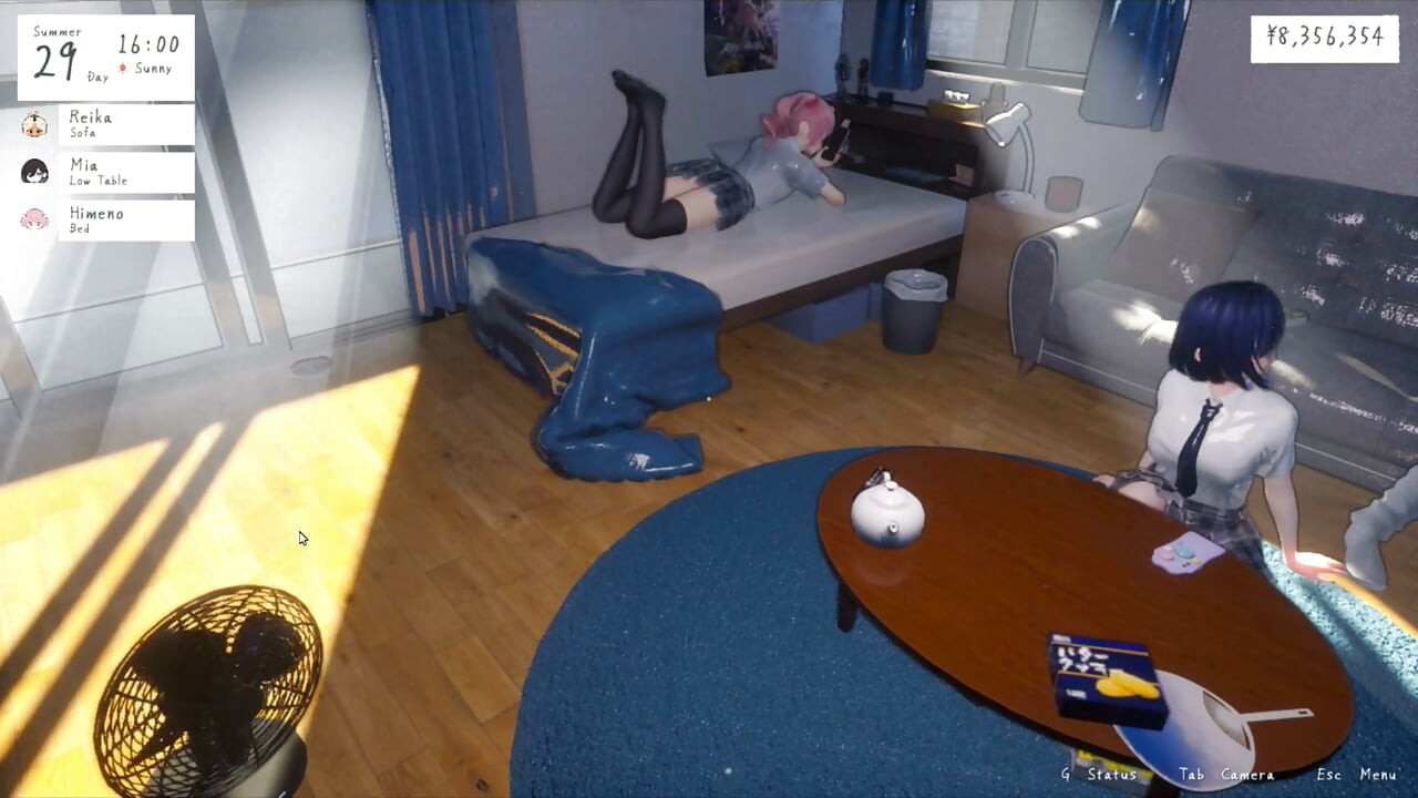 Hentai Game – Pink Hair College Gyaru Sex Scenes - summer hangout spot secret after school spent with gyarus