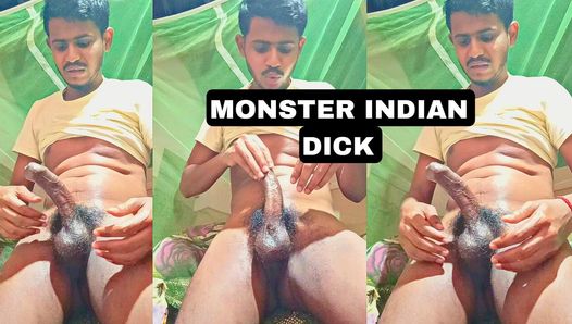 Horny 18 years old boy massaging his big dick