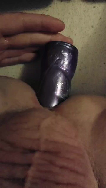 Little ass play with my dildo.