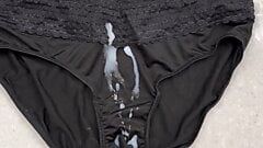 Cum on young girls black silk panties