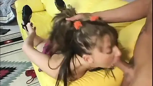 College girl in college uniform ass fucking cock sucking...cum in mouth