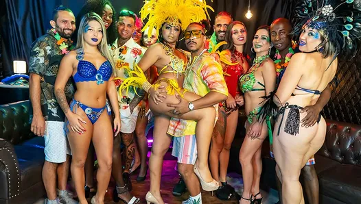 Anal carnaval samba follada en orgía