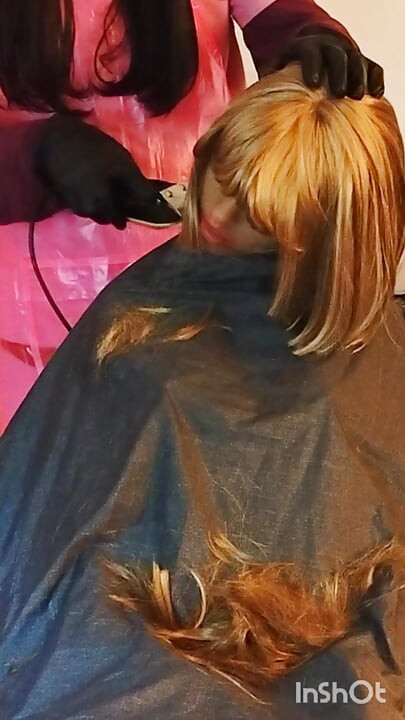 Julia ebony sex doll slave blonde bobcut