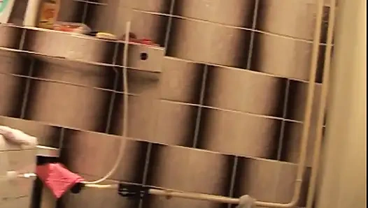 Bathroom fucking big cock sucking