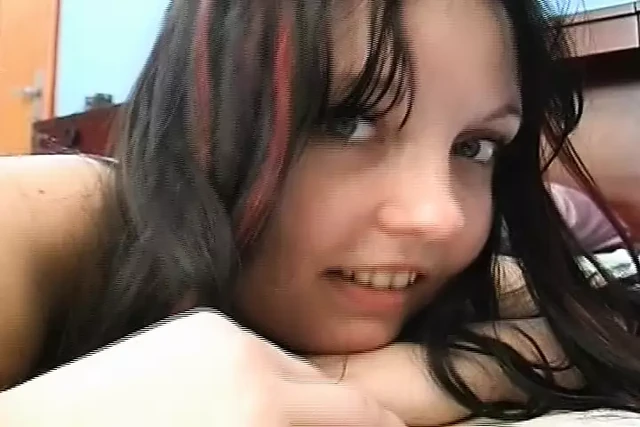 Wild and busty German lesbians sharing a long dildo in the bedroom