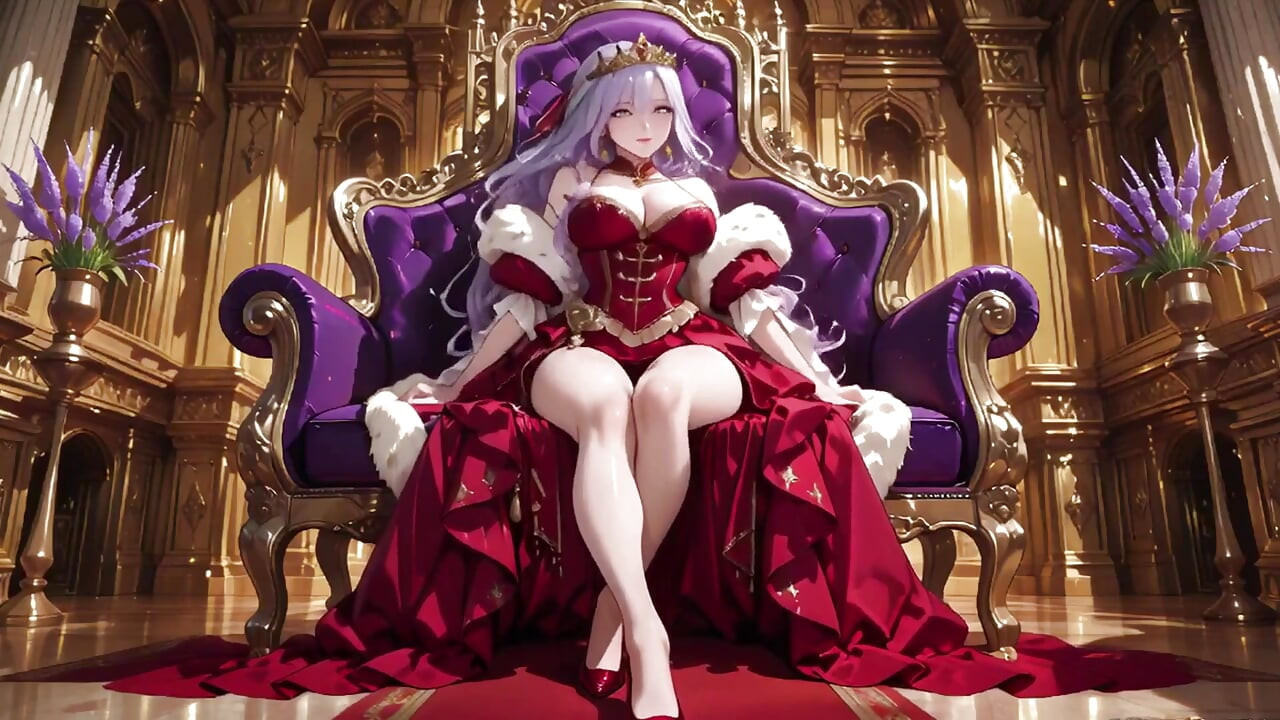 The Purple Queen! Lazy Coronation on the Golden Throne, Red & White Haute Couture Is Insane!