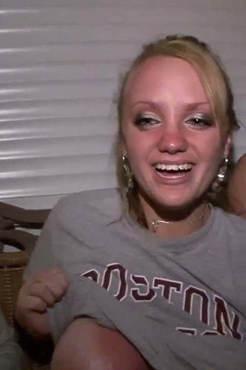 Home video catches party girls showing tits