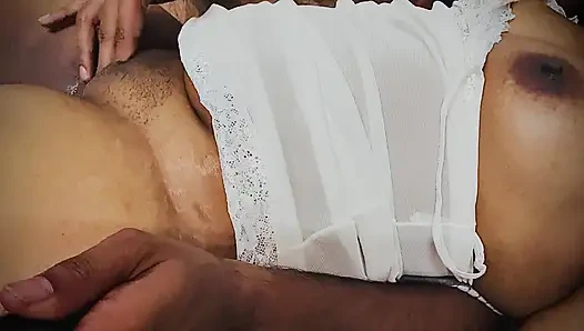 Horny couple role play.Husband fingers wife and the moaning enjoying sounds she makes will make any guy go hard