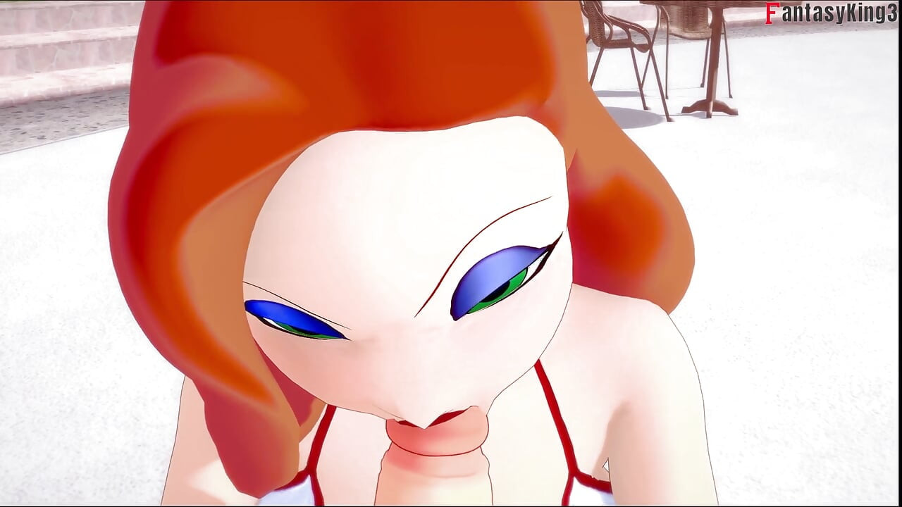 Jessica Rabbit iført en bikini POV-sex