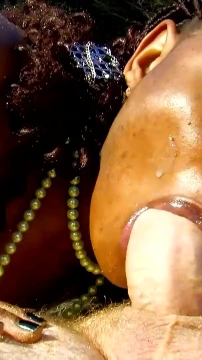 Hot ebony girl loves to fuck on the beach and get jizz on | Clip 3