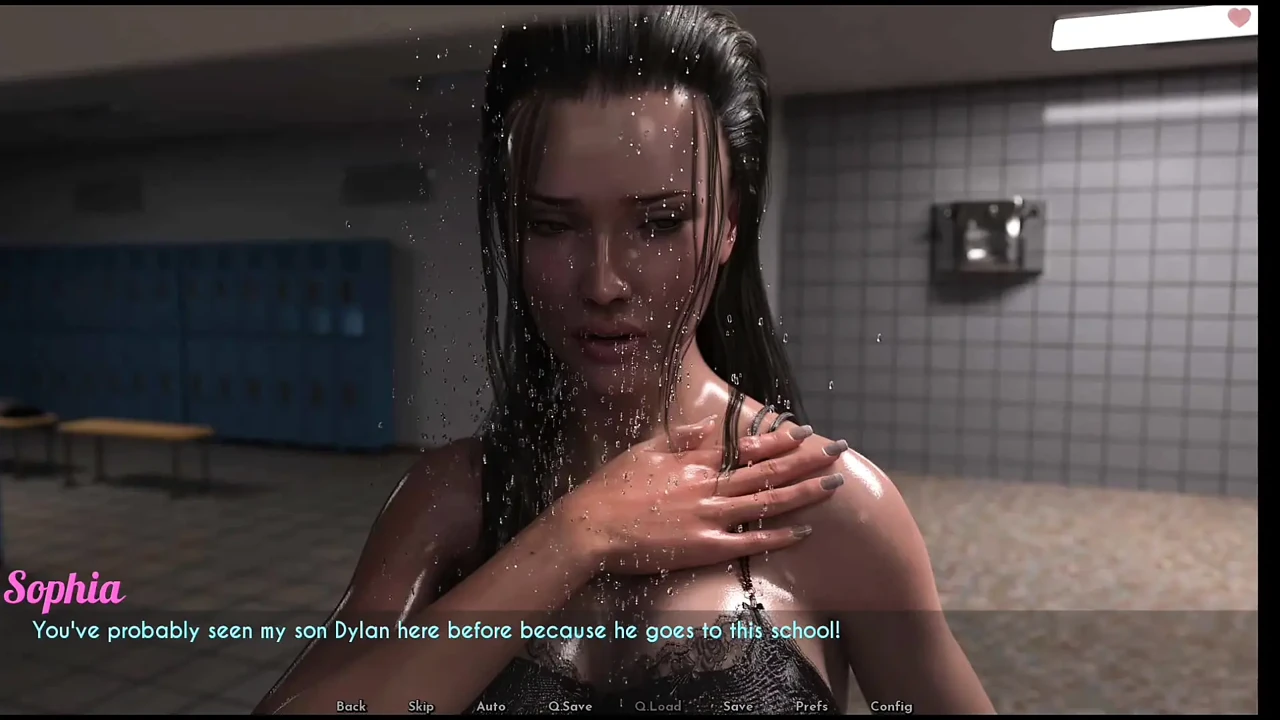 Dylan wanted to shower where Sophia bathed went to common shower he got a big dick