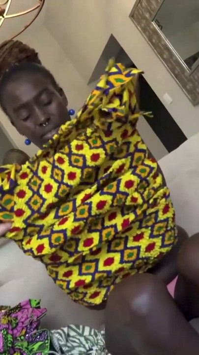 African Casting - Tall Amateur Black Babe Slobbers All Over Big Dick | Clip 1