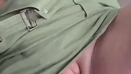 Public pussy fingering orgasm