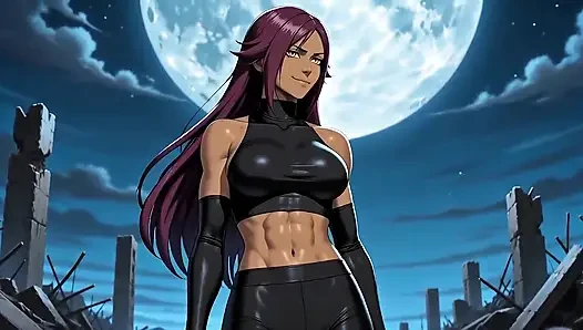Чувственная тень Yoruichi в облачках (Ai видео)