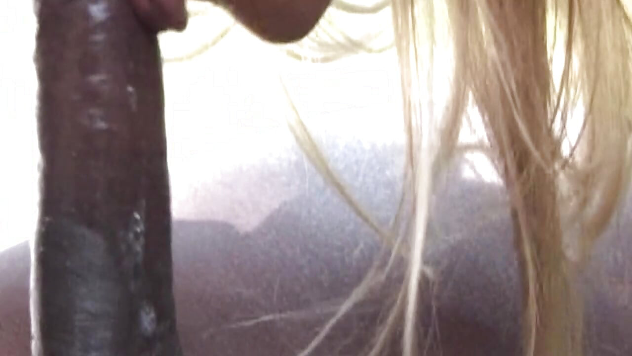 Blonde MILF Deepthroats Throbbing BBC Outdoors Dripping Sloppy