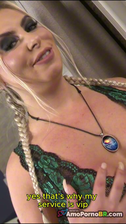 Big ass blonde doing program with gifted client