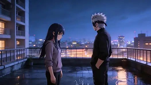 Hinata Hyuga sucking and fucking hard with Naruto Uzumaki in cowgirl, doggy style and missionary, intense moans, big ass bouncing, cream