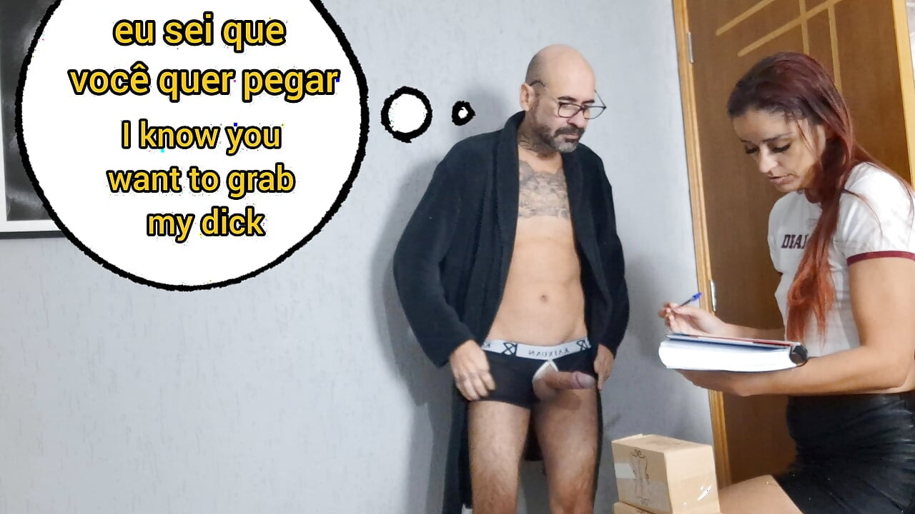 Dirty Old Man Shows His Dick to Delivery Girl!