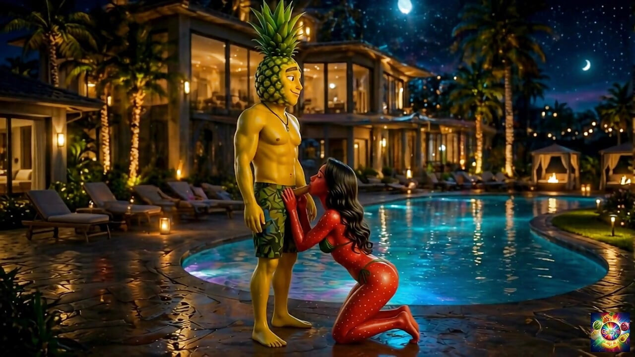 Passion au bord de la piscine sous les étoiles - AI Hentai ASMR