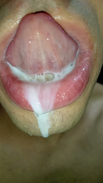 Cum in my mouth, play with your cum, and swallow it, sexy, femboy, trans, gay naughty, tongue, sloopy, six pack… | Clip 1