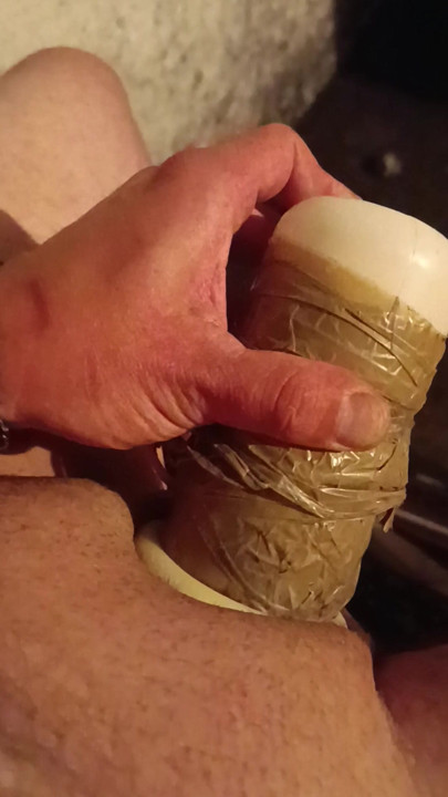 A toy in the garage with my dick...