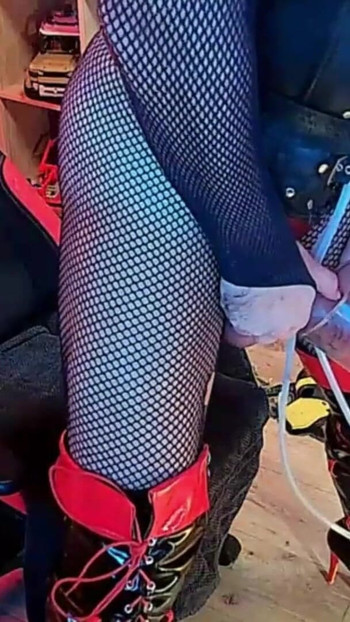 Unforgettable moment from "faggot slut whore Tit Pig extreme nipple pumping Bitch jerk off his huge monster whore cock"
