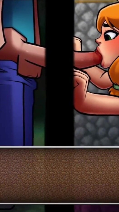 Alex Menghisap Steve Melalui Lubang Gemilang! Blowjob selamba , Parodi Minecraft Miang | Klip 1