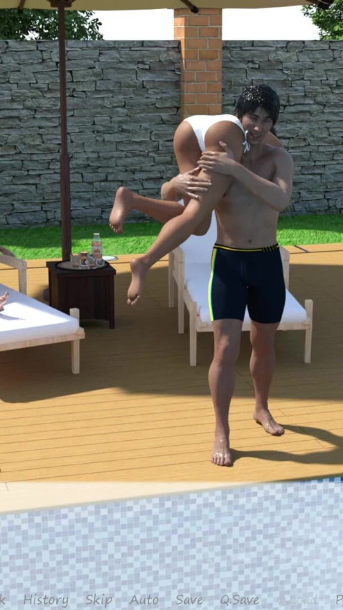 My Stepbrother's Wife #30 John pressed his face against Jennifer's breasts while diving into the water | Clip 2
