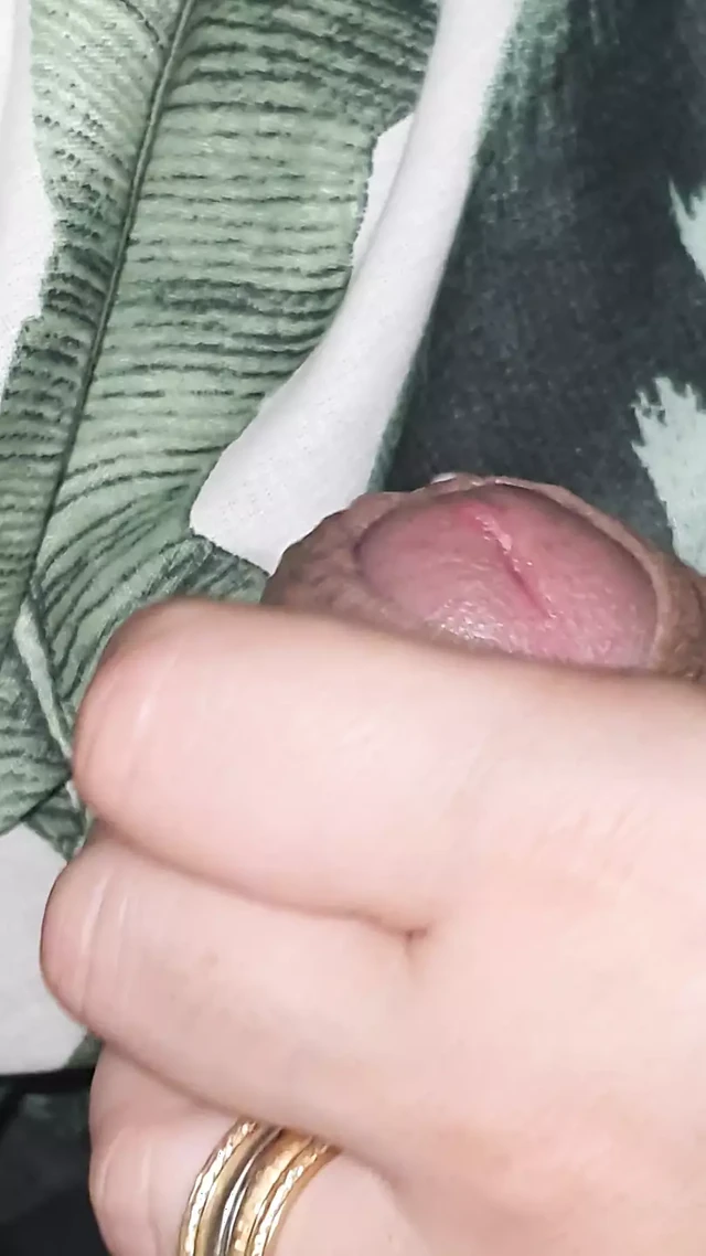 Step with big erection get a handjob treat from step mom