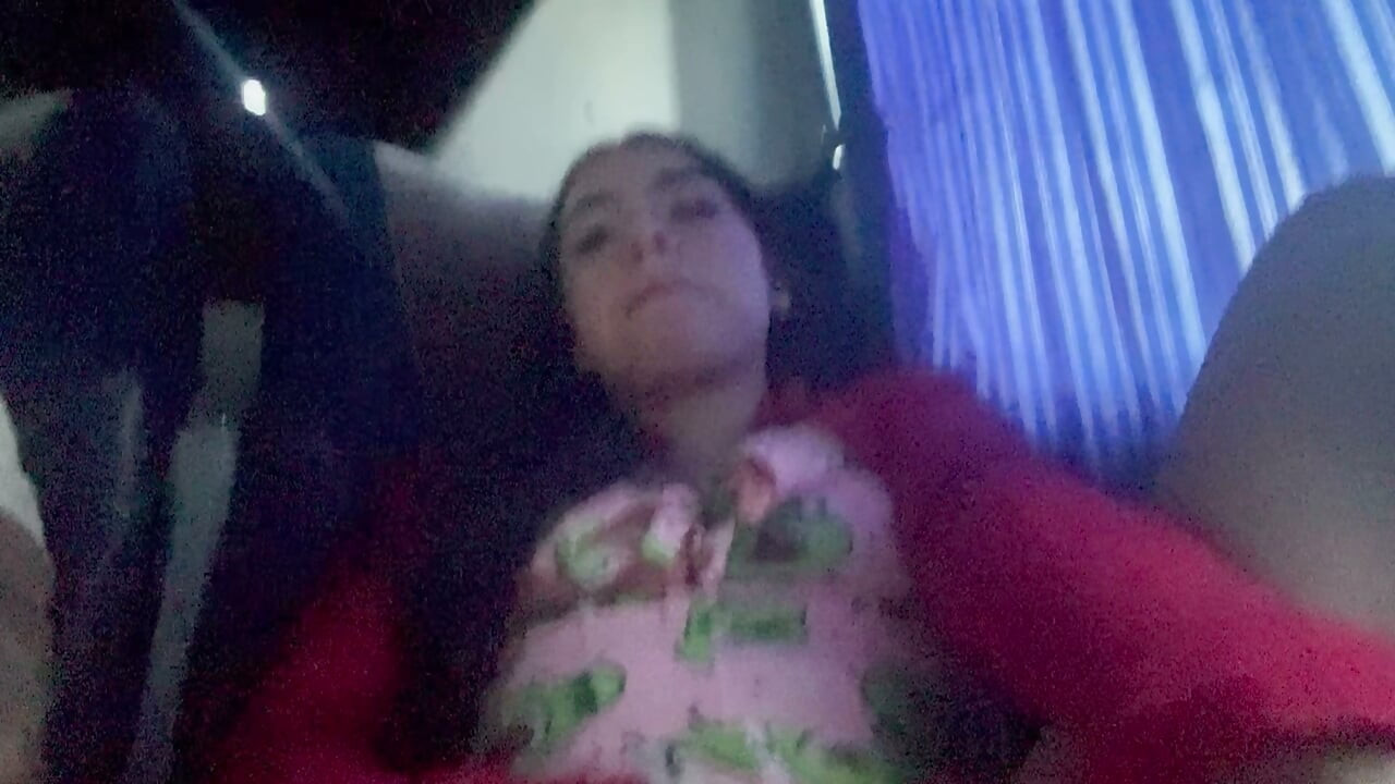 Teen Road to jerkoff and fingering pussy with in service bus