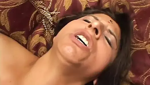 Indian slut is double teamed by studs indoors
