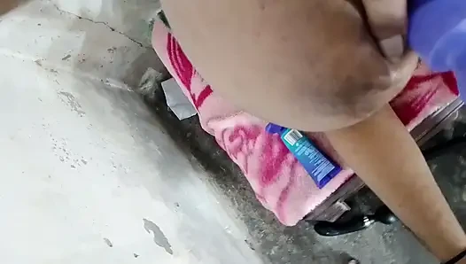 Double dildo in ass to fuck big ass Hindi audio doggy style anal