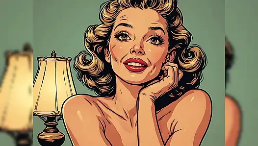 Retro, pin-up-schätzchen-kunst
