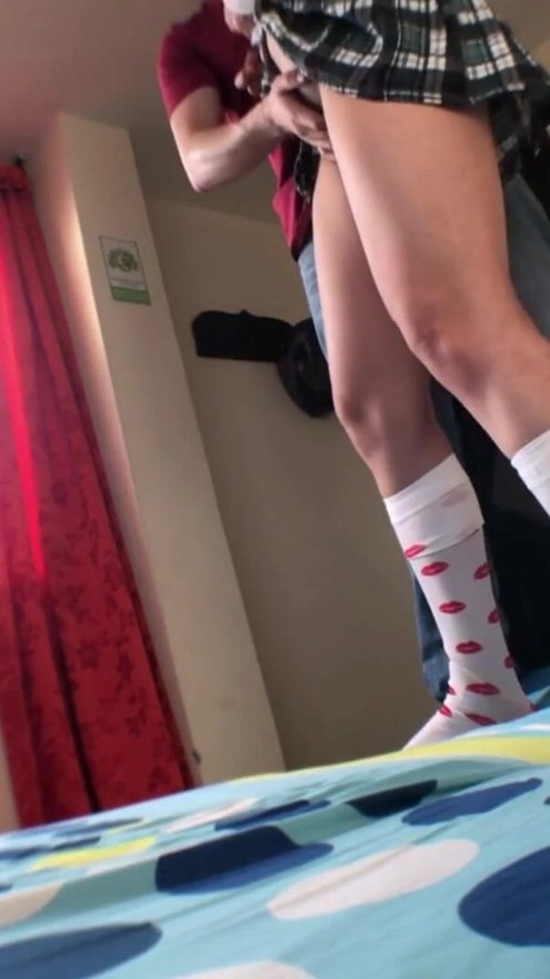 Hot school step sister is so hot and let me make her an orgasm fingering her wet pussy after school | Clip 1