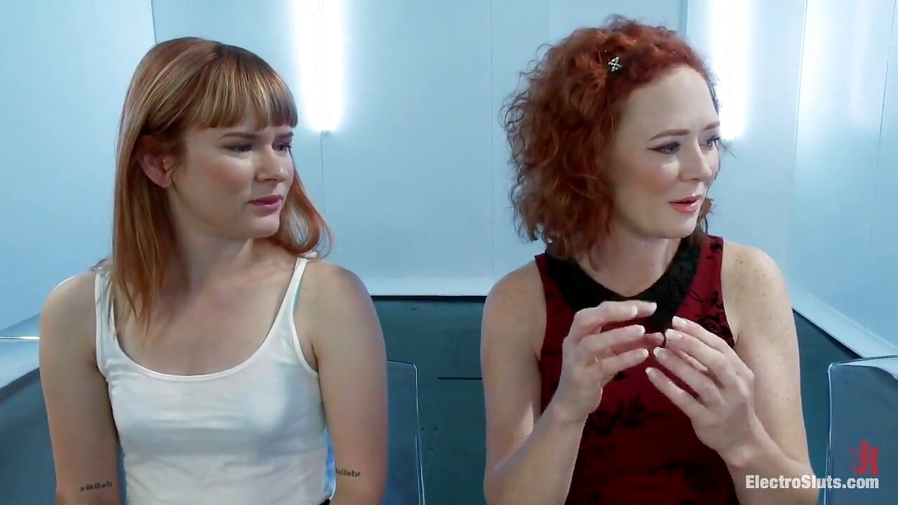 Isis Love and Aiden Starr Dominate 2 Ginger Bitches with Electro-bdsm!