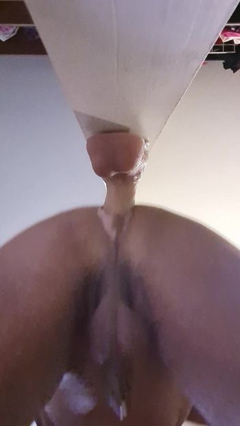 view from below with my realistic dildo