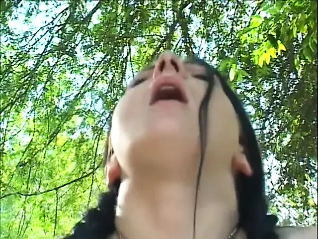 Brunette college girl can't miss chance to get hard rock of muscular dude in her tight ass