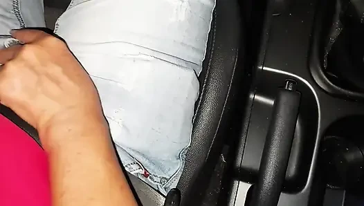 Mature Stepmom with Sexy Legs in Heels in the Car with Her Younger Stepson