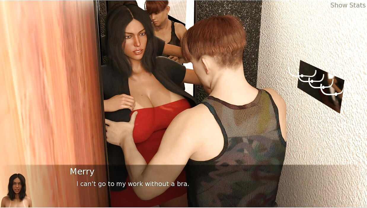 Projekt Hotwife - Gameplay - Roleplay - Shop Clerk pokazuje ubrania teściowej