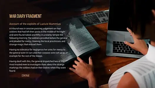 Croft Adventures Oyunu Hentai Parodi Bölüm 4 Lara, kütüphanecinin mini eteğinin altında külot giymediğini keşfeder!