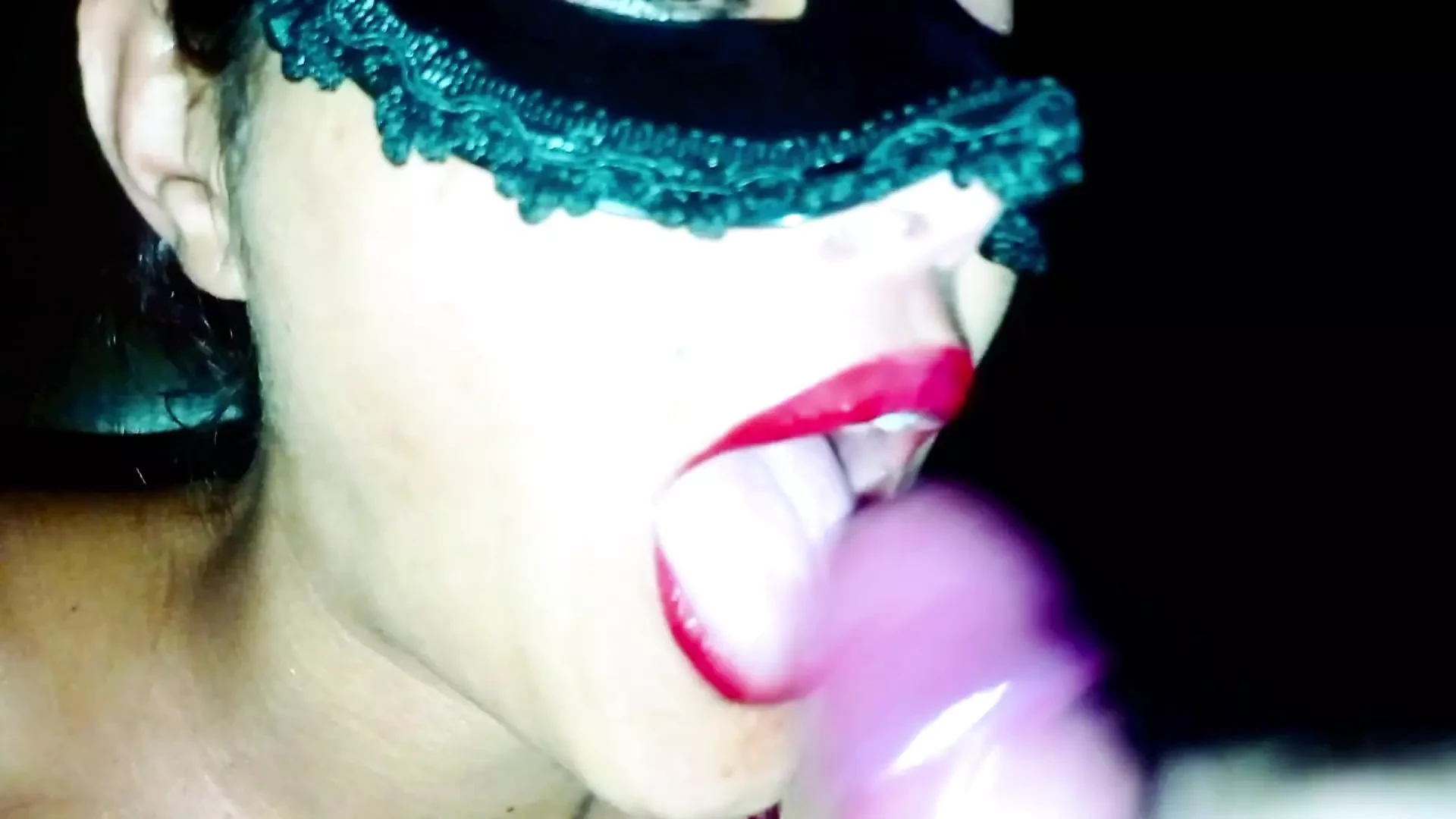 Ex girlfriend drinking milk all in lipstick