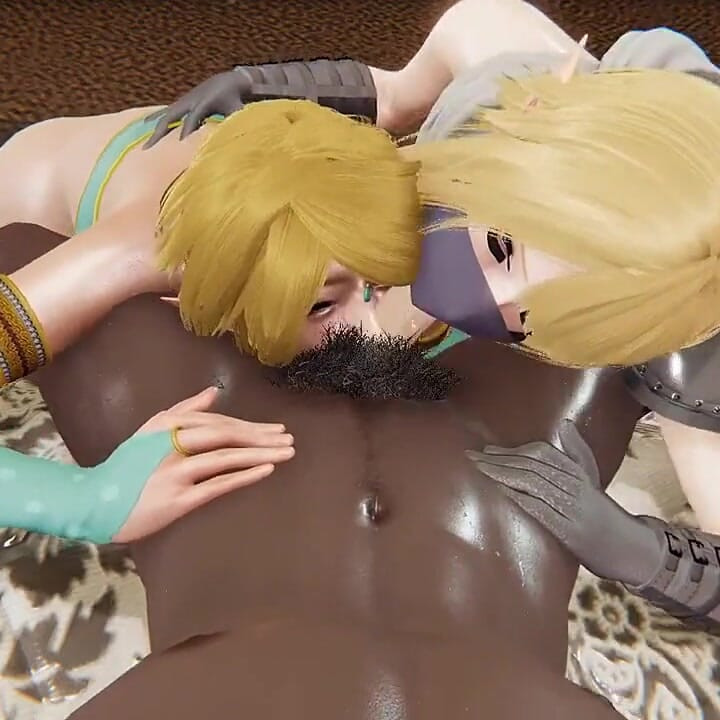 Zelda Yaoi 2 Links Liking and Blowjob a Big Dick
