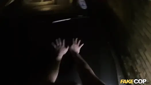 Fake Cop - Young Partygoer Frisked in an Alleyway and Sucks Cock POV