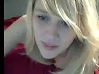 Blonde amateur neukpartij voor webcam